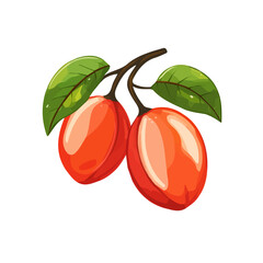 A Very Simple flat 2D icon of a Collection of ackee collection isolated on a transparent background, vector, flat design, animation design, vector, simple flat 2D icon, minimalist eps format