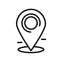 map marker icon on transparent background flat vector icon for apps and websites