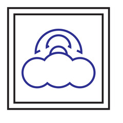 Cloud with Rainbow Icon, Weather and Hope Graphic