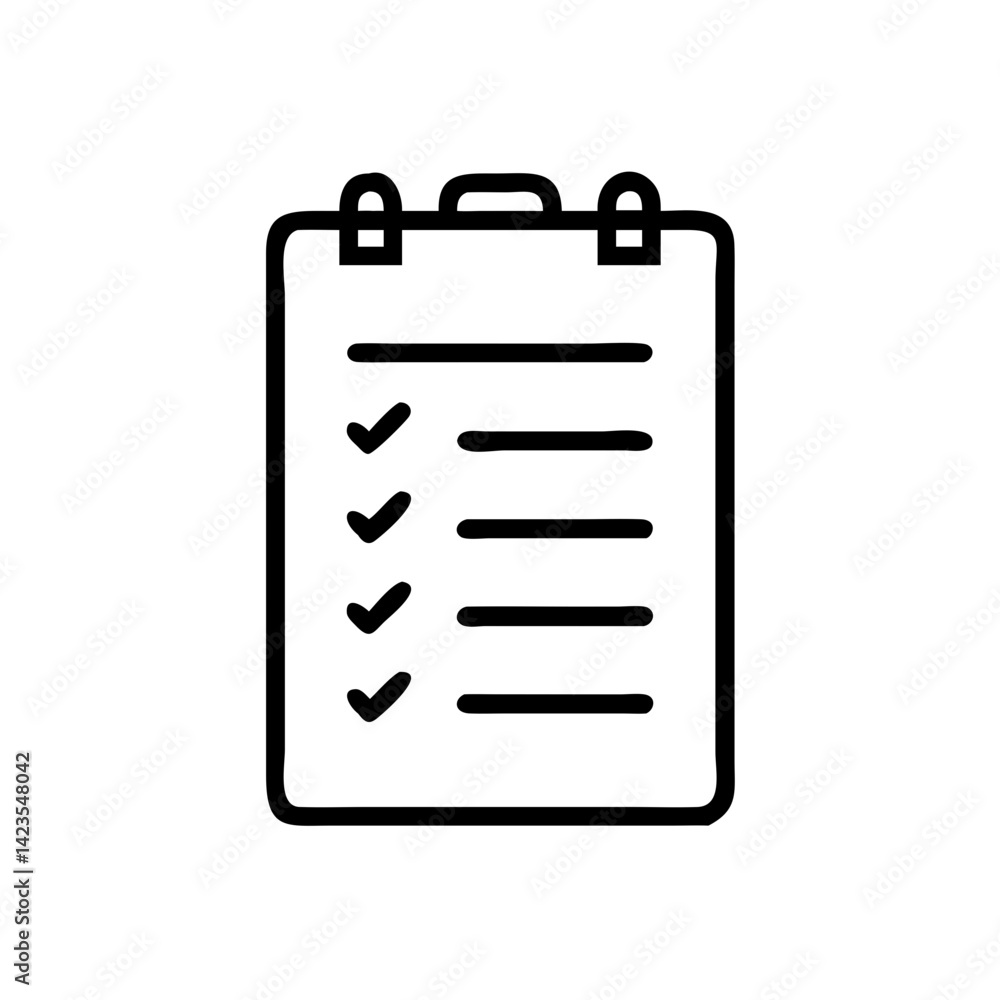 Poster to do list icon on transparent background flat vector icon for apps and websites