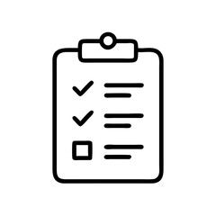 task checklist icon on transparent background flat vector icon for apps and websites