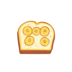 A Very Simple flat 2D icon of a Collection of banana bread slice isolated on a transparent background, vector, flat design, animation design, vector, simple flat 2D icon, eps