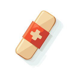 A Simple flat 2D icon bandage collection isolated on a transparent background, vector, flat design, animation design, simple flat 2D icon, minimalist design, clipart, illustration