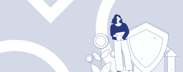 Internet financial management investment flat vector concept operation hand drawn illustration
