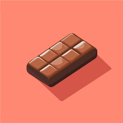 A Simple flat 2D icon of a chocolate bar collection set isolated on a transparent background, vector, eps, flat design, animation design, simple flat 2D icon, minimalist design, clipart, illustration