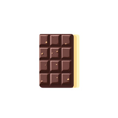 A Simple flat 2D icon of a chocolate bar isolated on a transparent background, vector, flat design, animation design, simple flat 2D icon, minimalist design, clipart, illustration