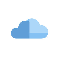 A Simple flat 2D icon of cloud upload isolated on a transparent background, vector, flat design, animation design, simple flat 2D icon, minimalist design, clipart, illustration