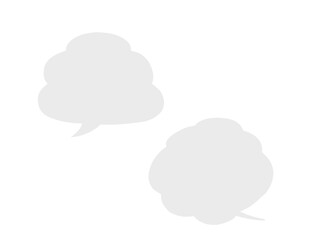 吹き出し　グレー