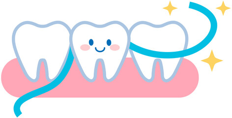 Cartoon tooth icon - teeth whitening