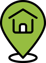 Home Marker Fill Color Icon