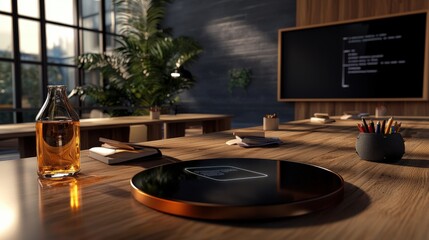 Office meeting setup modern workspace interior design bright environment professional viewpoint collaboration concept