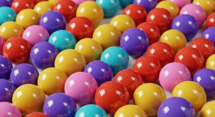 Fototapeta premium Vibrant Colorful Sphere Pattern with Glossy Finish