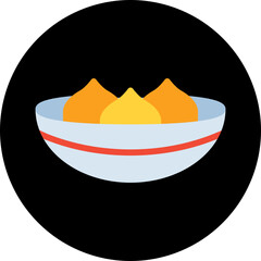 Dumpling Soup icon vector illustration