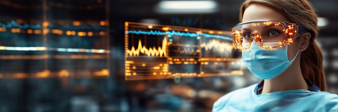Double exposure image of a masked doctor and a patient in a recovery room, symbolizing care, compassion, and the healing bond between healthcare professionals and patients