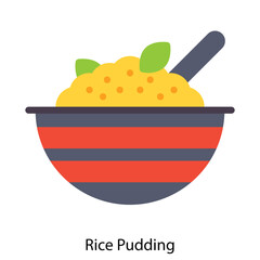 Rice Pudding icon vector illustration