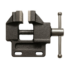 Industrial Vise on White Background
