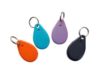 Mixed Color RFID Key Tags – Shadowed Isolated