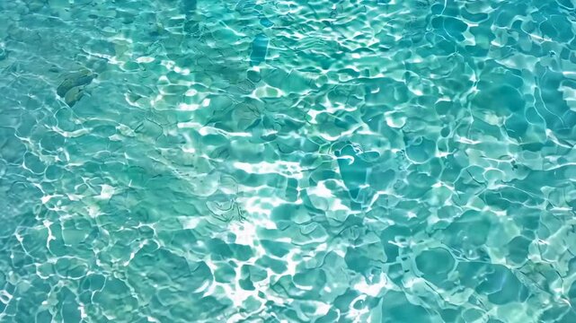 Aerial view of shimmering turquoise water with gentle ripples, capturing a serene and calming effect, ideal for a relaxing video backdrop. Live desktop wallpaper.
