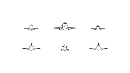 Flight Booking Illustration line art creative online flight booking service