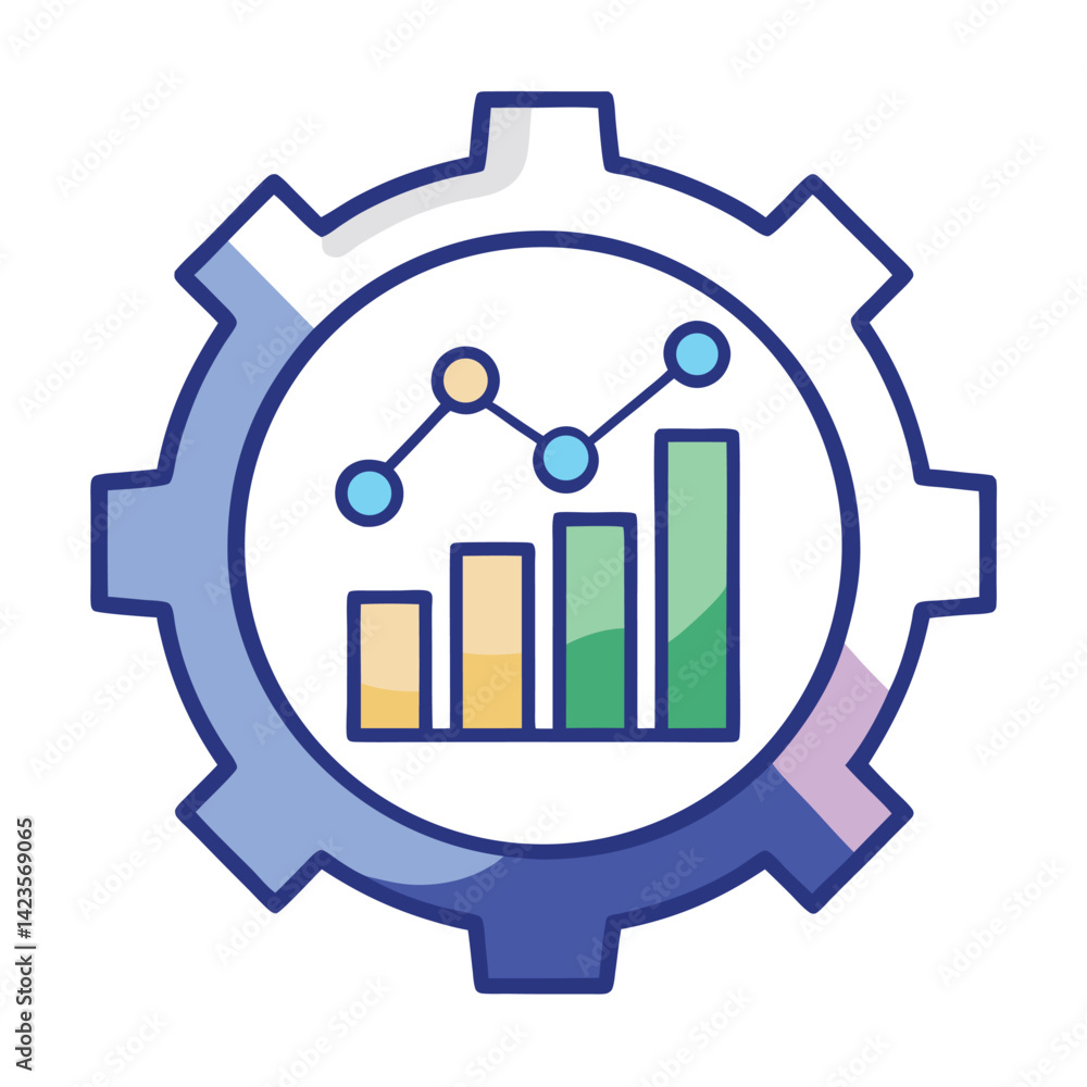 Poster innovative logo representing ai powered predictive maintenance solution integrates data analytics fo