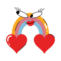 Rainbow vector Sticker. Eps 10 file