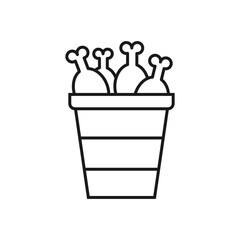 Chicken Drumstick icon isolated on white background