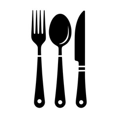Cutlery set silhouette