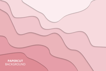 Minimal abstract papercut vector background with smooth layers