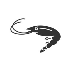 shrimp icon isolated on white