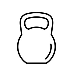 Fototapeta premium Kettlebell icon on a white background for strength training