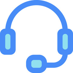 Obraz premium Customer Service Earphone Outline And Fill Icon