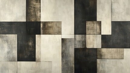 Modern cubist wallpaper with gray bronze tones and smooth background