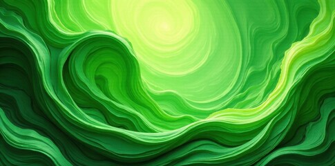 Obraz premium Intricate swirling green organic lines, abstract botanical wallpaper , flowing, wallpaper, summer