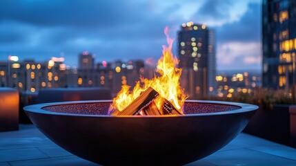 Flames curl and sway, illuminating the stone hearth with golden light and deep shadows.