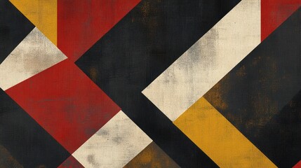 Fototapeta premium Sharp angular forms move dynamically on textured canvas wallpaper