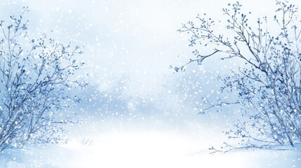Abstract snowy winter illustration background