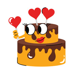Cake vector Sticker. Eps 10 file