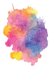 Abstract Bright Hand Paint Colorful Watercolor Background