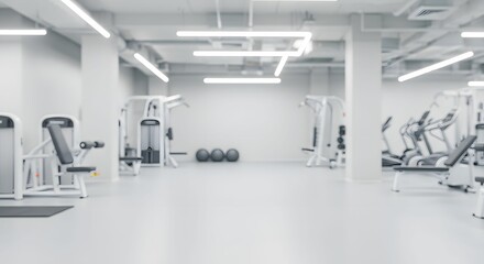 Modern Minimalist Gym Interior Design Fitness Center Equipment and Space