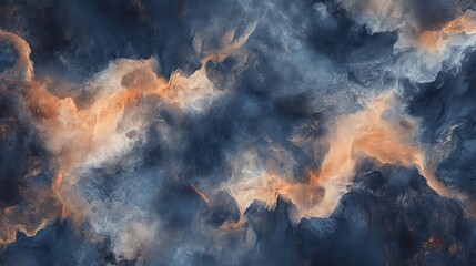 Soft embers fading into night blue on a wallpaper
