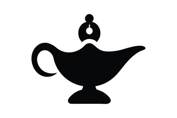 Genie Lamp Silhouette: Symbol of Magic and Folklore