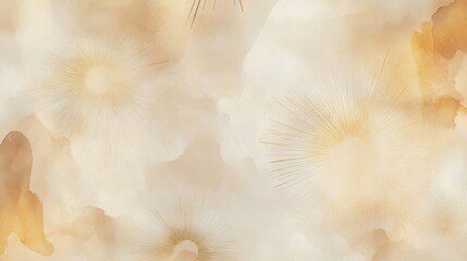 Delicate sun-inspired gold brushstrokes on a soft backdrop