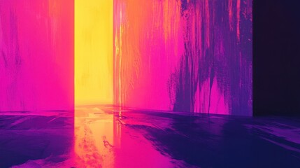 Fototapeta premium Luminous Fauvist background with dynamic color movement