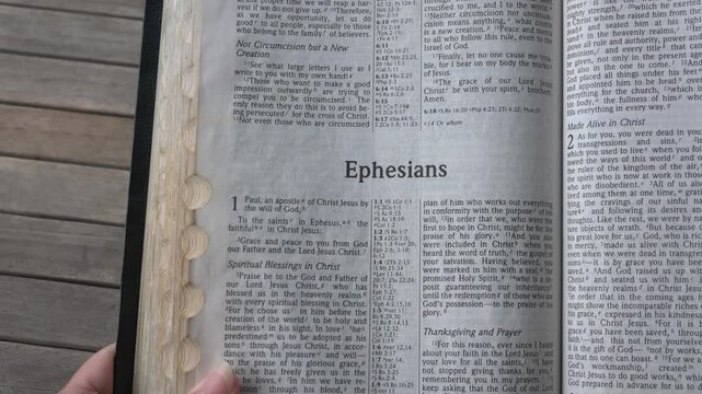 The book of Ephesians in the New Testament of the Holy Bible.