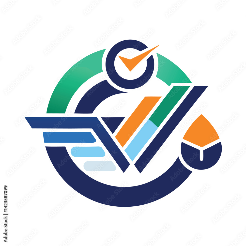 Poster elegant logo design for project management software focused on efficiency and organization featuring