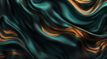 Obraz premium Dark silk backdrop with bronze and lavender Mannerist flow