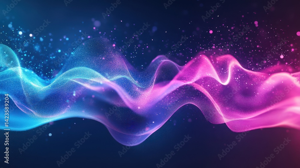 Wall mural silk-textured vaporwave backdrop with shifting color fields