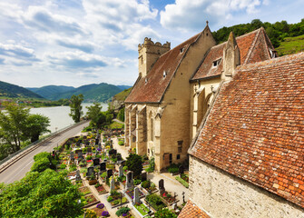 Wachau - View at the Church of Saint Michael in Mosinghof, Austria