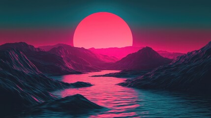 Steel-textured cyberpunk wallpaper with cyan and red gradients