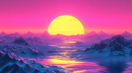 Velvety synthwave design with soft glowing color flow